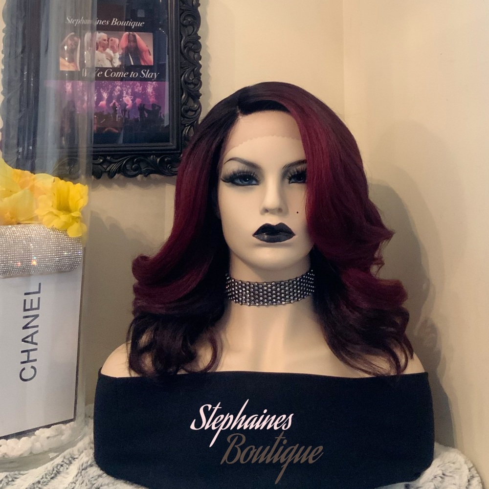 Human Hair blended lace front wig